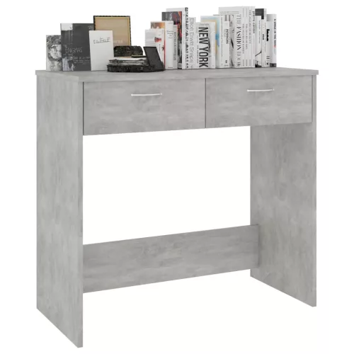 Betonszürke szerelt fa íróasztal 80 x 40 x 75 cm
