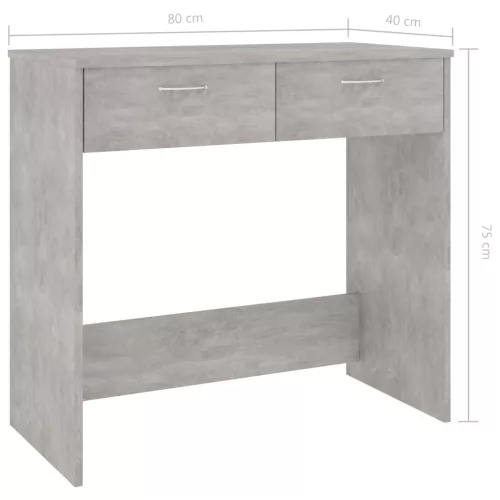 Betonszürke szerelt fa íróasztal 80 x 40 x 75 cm