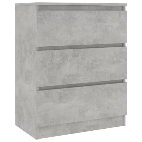Betonszürke szerelt fa tálalószekrény 60 x 35 x 76 cm