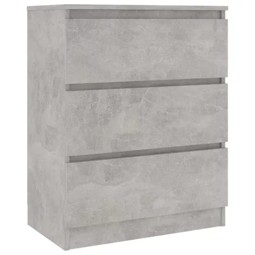 Betonszürke szerelt fa tálalószekrény 60 x 35 x 76 cm