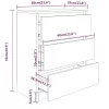 Betonszürke szerelt fa tálalószekrény 60 x 35 x 76 cm
