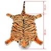 Barna plüss tigris szőnyeg 144 cm