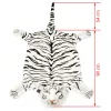 Fehér plüss tigris szőnyeg 144 cm