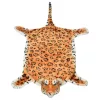 Barna plüss leopárd szőnyeg 139 cm