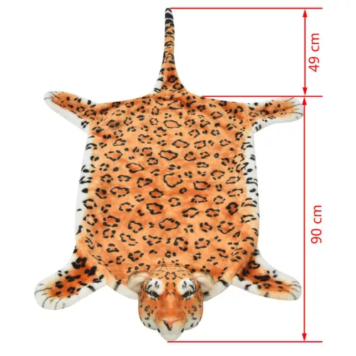 Barna plüss leopárd szőnyeg 139 cm
