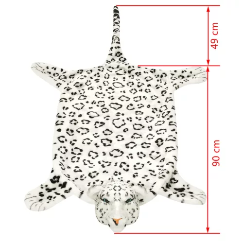 Fehér plüss leopárd szőnyeg 139 cm