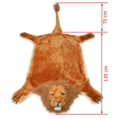 Barna plüss oroszlán szőnyeg 205 cm