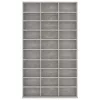 Betonszürke szerelt fa CD-szekrény 102 x 16 x 177,5 cm