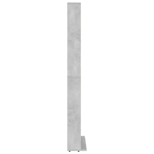 Betonszürke szerelt fa CD-szekrény 102 x 16 x 177,5 cm