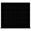Fekete szerelt fa CD-tartó szekrény 100 x 23 x 89,5 cm