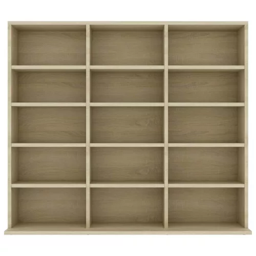Sonoma tölgy szerelt fa CD-tartó szekrény 100x23x89,5 cm