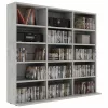 Betonszürke forgácslap CD-tartó szekrény 100 x 23 x 89,5 cm