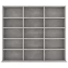 Betonszürke forgácslap CD-tartó szekrény 100 x 23 x 89,5 cm