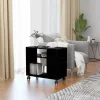 Fekete szerelt fa kisasztal 70 x 35 x 55 cm