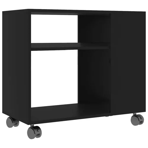 Fekete szerelt fa kisasztal 70 x 35 x 55 cm