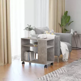 Betonszürke szerelt fa kisasztal 70 x 35 x 55 cm