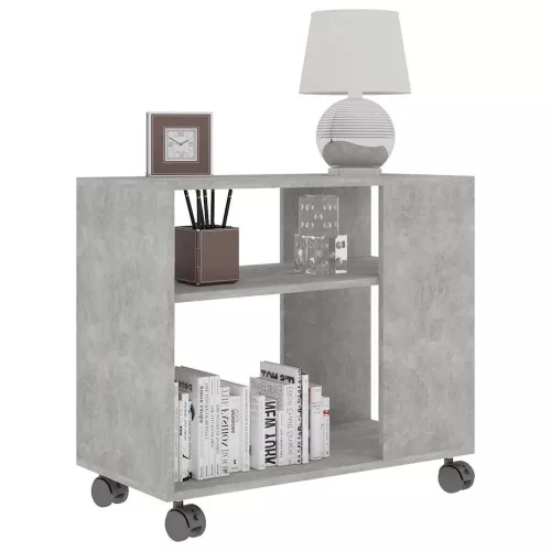 Betonszürke szerelt fa kisasztal 70 x 35 x 55 cm