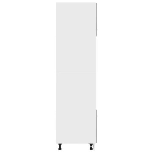 Betonszürke szerelt fa mikrohullámú sütő szekrény 60x57x207 cm