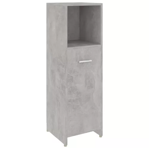 Betonszürke szerelt fa fürdőszobaszekrény 30 x 30 x 95 cm