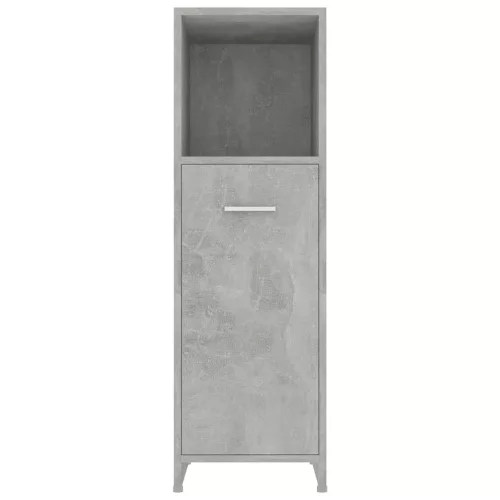 Betonszürke szerelt fa fürdőszobaszekrény 30 x 30 x 95 cm