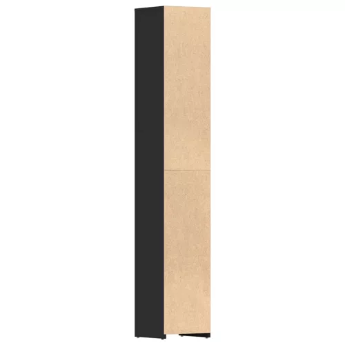 Fekete szerelt fa fürdőszobaszekrény 30 x 30 x 183,5 cm