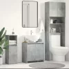 Betonszürke szerelt fa fürdőszobaszekrény 60 x 33 x 61 cm