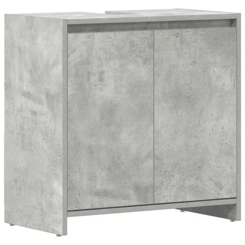 Betonszürke szerelt fa fürdőszobaszekrény 60 x 33 x 61 cm