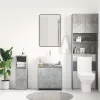 Betonszürke szerelt fa fürdőszobaszekrény 60 x 33 x 61 cm