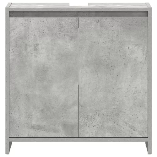 Betonszürke szerelt fa fürdőszobaszekrény 60 x 33 x 61 cm