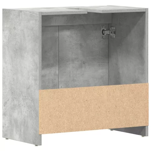 Betonszürke szerelt fa fürdőszobaszekrény 60 x 33 x 61 cm