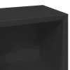 2 db fekete forgácslap CD-tartó szekrény 21 x 16 x 93,5 cm