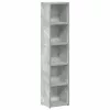 2 db betonszürke forgácslap CD-tartó szekrény 21 x 16 x 93,5 cm