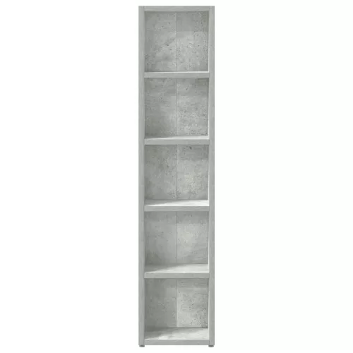 2 db betonszürke forgácslap CD-tartó szekrény 21 x 16 x 93,5 cm