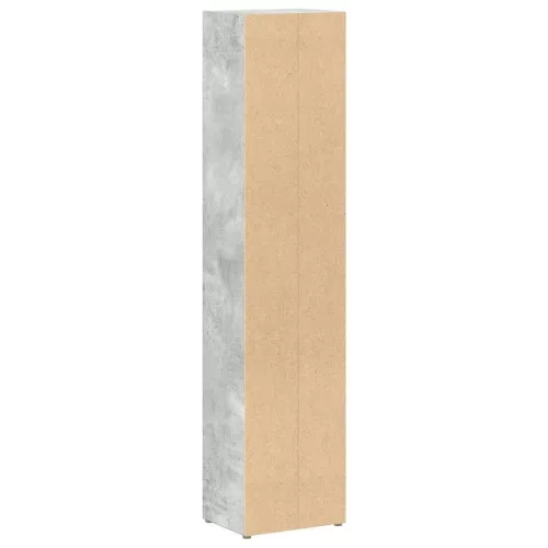 2 db betonszürke forgácslap CD-tartó szekrény 21 x 16 x 93,5 cm