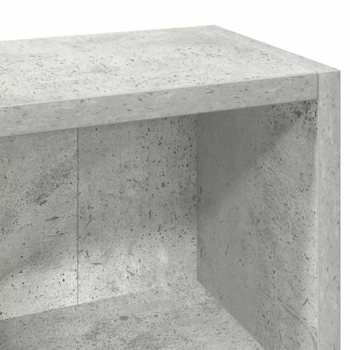 2 db betonszürke forgácslap CD-tartó szekrény 21 x 16 x 93,5 cm