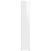 2 db magasfényű fehér forgácslap CD-szekrény 21 x 16 x 93,5 cm