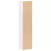2 db magasfényű fehér forgácslap CD-szekrény 21 x 16 x 93,5 cm