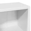 2 db magasfényű fehér forgácslap CD-szekrény 21 x 16 x 93,5 cm