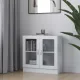 Fehér szerelt fa vitrinszekrény 82,5 x 30,5 x 80 cm