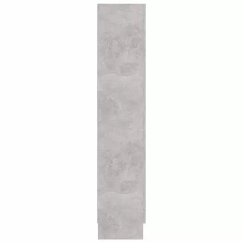 Betonszürke szerelt fa vitrinszekrény 82,5 x 30,5 x 150 cm