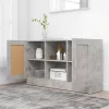 Betonszürke szerelt fa tálalószekrény 120 x 30,5 x 70 cm