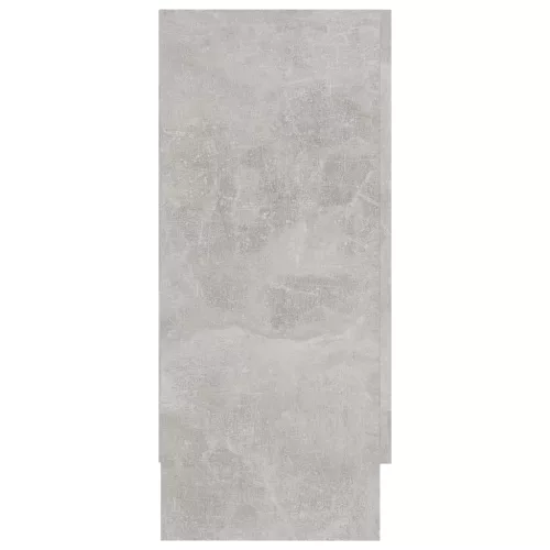 Betonszürke szerelt fa vitrinszekrény 120 x 30,5 x 70 cm