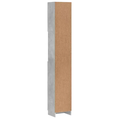 Betonszürke szerelt fa fürdőszobaszekrény 32 x 25,5 x 190 cm