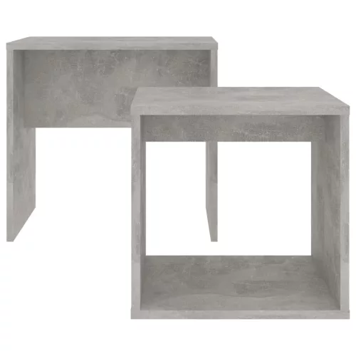 Betonszürke szerelt fa dohányzóasztal szett 48 x 30 x 45 cm