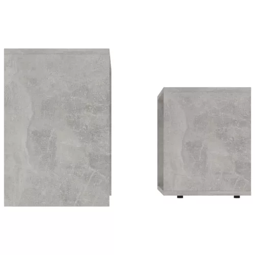 Betonszürke szerelt fa dohányzóasztal szett 48 x 30 x 45 cm