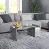 Betonszürke szerelt fa dohányzóasztal 90 x 45 x 35 cm