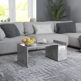 Betonszürke szerelt fa dohányzóasztal 90 x 45 x 35 cm
