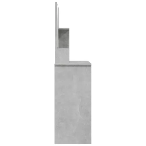 Betonszürke fésülködőasztal tükörrel 86,5 x 35 x 136 cm
