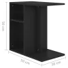 Fekete szerelt fa kisasztal 50 x 30 x 50 cm