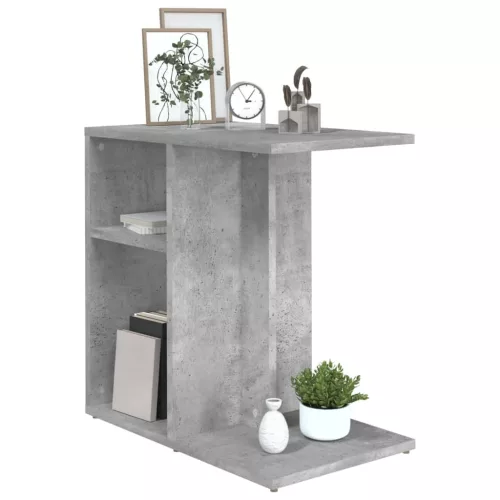 Betonszürke forgácslap kisasztal 50 x 30 x 50 cm